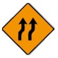 Move To Right (Two Lanes) Sign