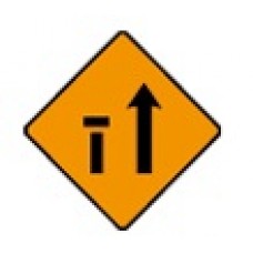 Nearside Lane (Of Two) Closed Sign Nearside Lane (Of Two) Closed Sign