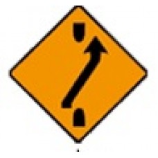 One Lane Crossover (Out) Sign