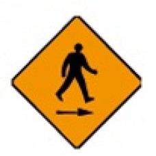 Pedestrians Cross To The Right Sign