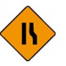 Road Narrows From Right Sign Road Narrows From Right Sign