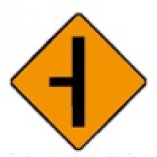 Sideroad On Left Sign