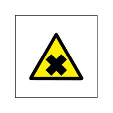 Caution harmful symbol safety Sign.