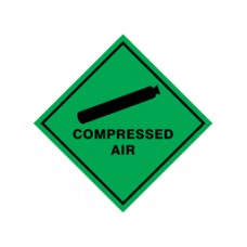Compressed air hazard warning diamond label - Pack of 10