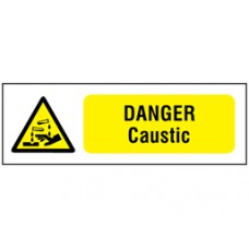 Danger caustic safety Sign. Danger caustic safety Sign.