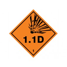 Explosive 1.1 D hazard warning diamond Label - Pack of 10