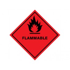 Flammable hazard warning diamond Label - Pack of 10