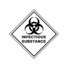 Infectious substance hazard warning diamond Label - Pack of 10
