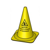 Caution floor cleaning in progress cone, 495mm high