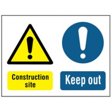Construction site, keep out safety Sign.