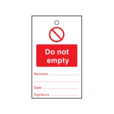 Do not empty tag - Pack of 10 Tags