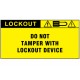 Safety Lockout Labels