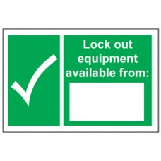 Lock out equipment available from Sign.