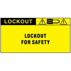 Lockout for safety label - Pack of 5 Labels