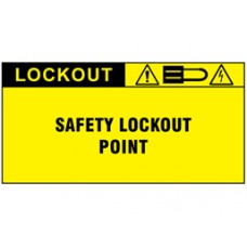 Safety lockout point label - Pack of 5 Labels