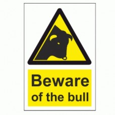 Beware of Bull Sign