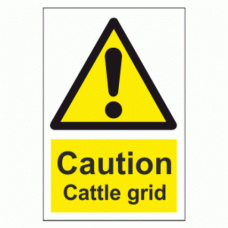 Caution Cattle Grid Sign