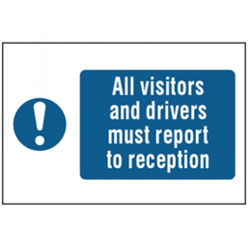 All Visitors And Drivers Must Report To Reception Symbol