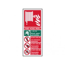 Fire hose reel safety Sign.