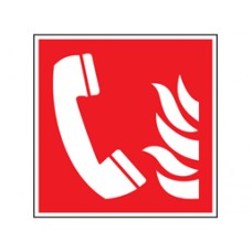 Fire telephone symbol safety Sign.