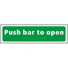 Push bar to open Sign.