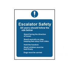Escalator safety Sign