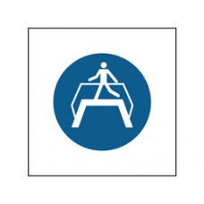 Use footbridge symbol safety Sign.
