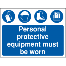 PPE combined safety Sign